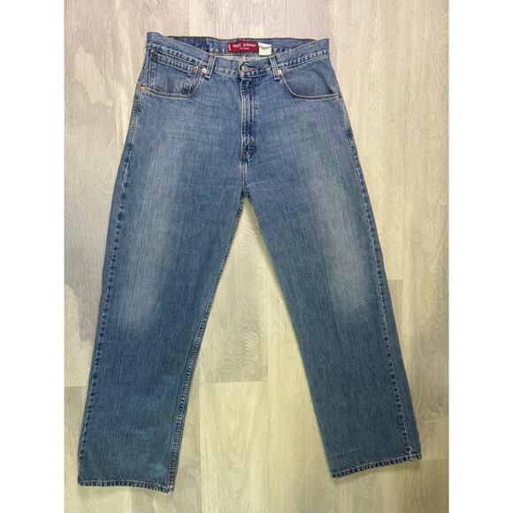 Levi's 579 Baggy Straight Fit Jeans Medium Wash 5-Pockets Men's Size 34x32 - Picture 1 of 5